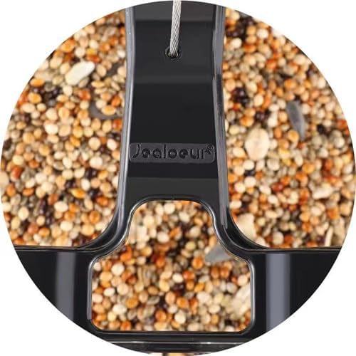 Bird Feeders for Outdoors Hanging Bird Feeder Wild Bird Seed, Black 2 Pack B