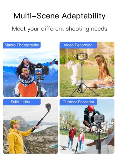 AOCHUAN 3-Axis Gimbal Stabilizer for Smartphone Smart X2 White & T20 Complete Tripod & P03 RGB Magnetic Fill Light