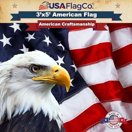 American Flags for Outside 3x5 - USA Flag Co. American Flag Made in USA: Embroidered Stars and Sewn Stripes