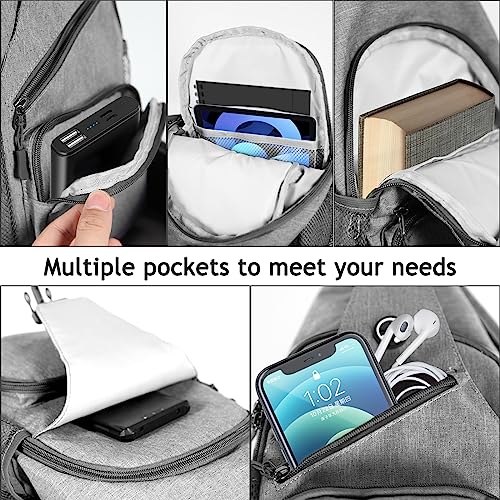 Javolto Crossbody Bags Sling Backpack,Multipurpose Cross body Shoulder Bag for Men and Women Chest Bag Travel Hiking Daypack