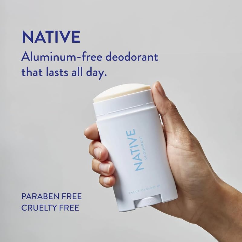 Native Deodorant | Natural Deodorant for Men, Aluminum Free with Baking Soda, Probiotics, Coconut Oil and Shea Butter | Powder & Cotton