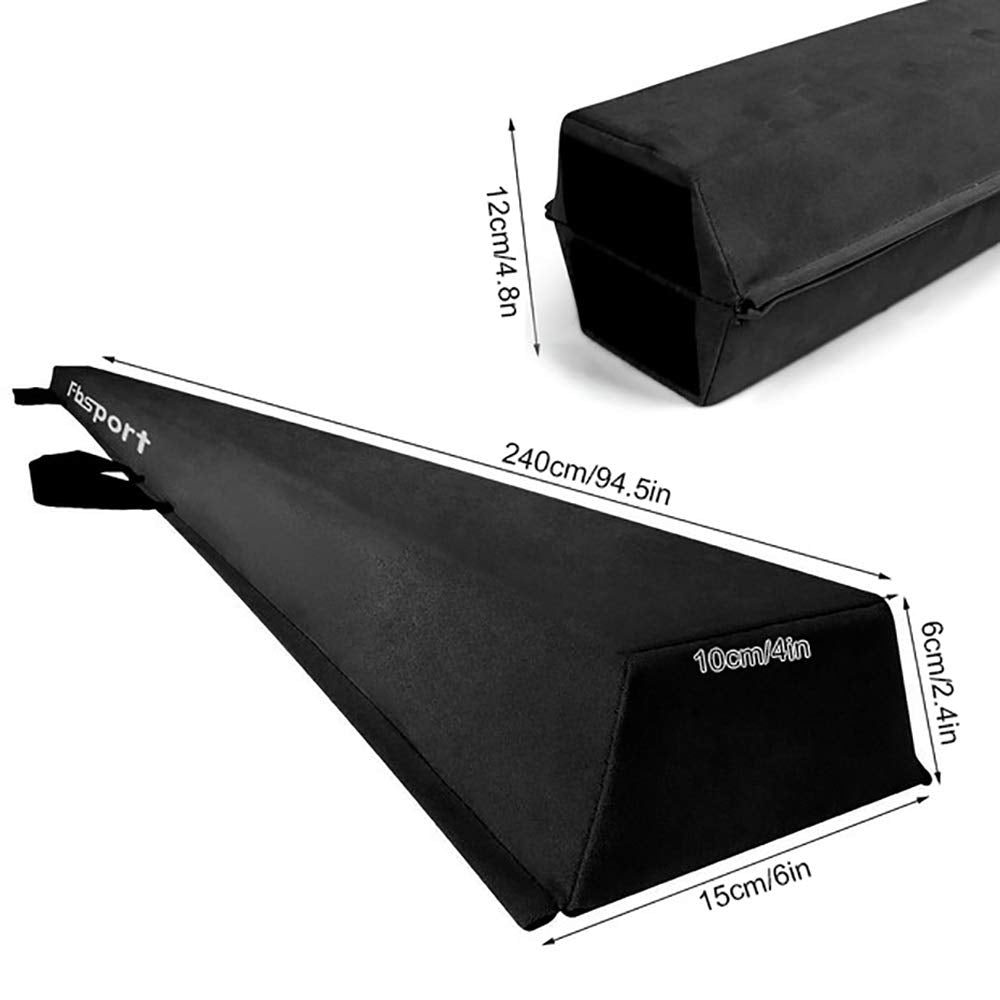 FBSPORT 8ft Balance Beam: Folding Floor Gymnastics Equipment for Kids Adults,Non Slip Rubber Base, Gymnastics Beam for Training, Practice, Physical Therapy and Professional Home Training