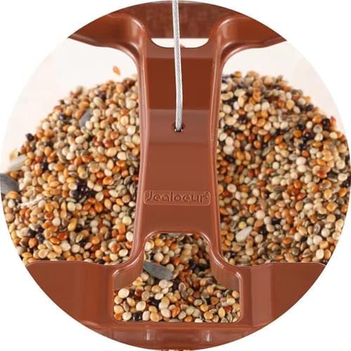 Bird Feeders for Outdoors Hanging Bird Feeder Wild Bird Seed, Brown 2 Pack B