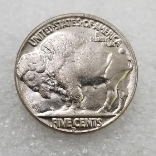 Antique American Silver Dollar, 1917 Indian Head Buffalo Coin, Vintage U.S. Old Coins, USA Lucky Coin, Morgan Silver Dollar, Creative Gift(Indian Buffalo 1917)