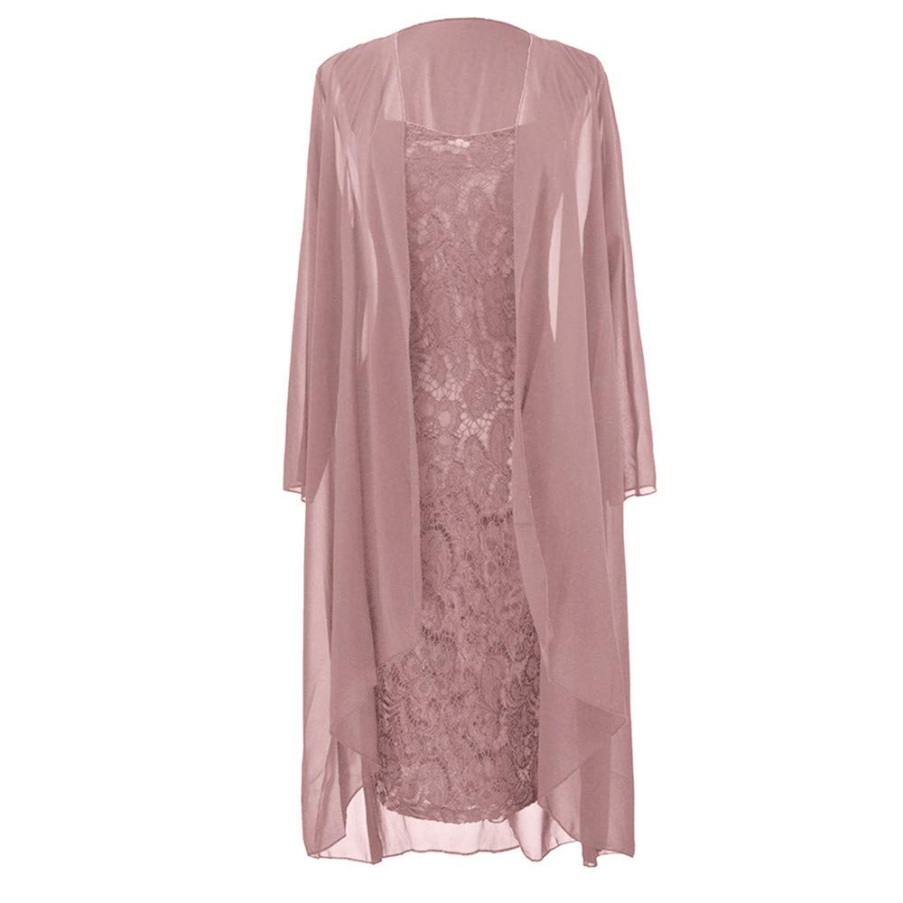 Aniywn Women Plus Size Two Piece Long Sleeve Party Dress