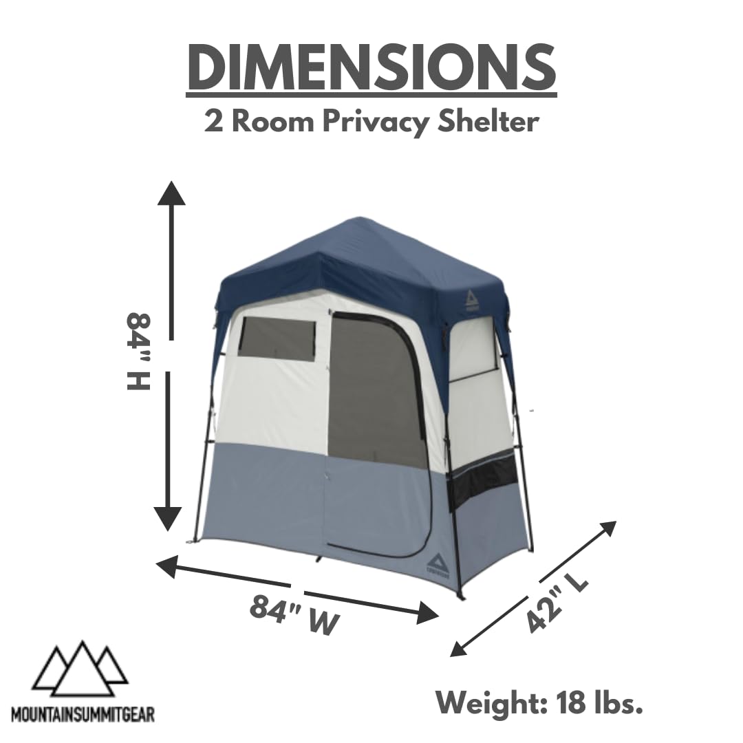 Caddis Rapid 2-Room Privacy Shelter, Camping Shower Tent, Privacy Tents for Camping, Pop Up Tent for Showering, Changing or Lavatories, Portable Shower, (by Caddis Sports)