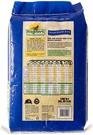 Squirrel Solution200 Squirrel-proof Bird Feeder w/6 Feeding Ports, 3.4-pound Seed Capacity, Free Seed Funnel and Wagner's 62004 Eastern Regional Wild Bird Food, 20-Pound Bag