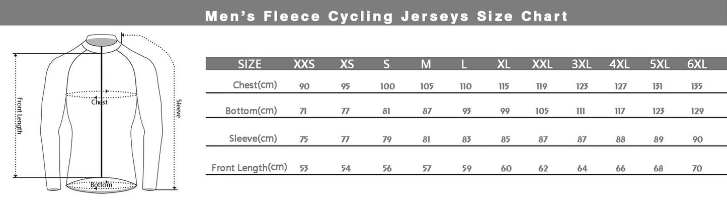 UGLY FROG Men's Cycling Jersey Winter Long Sleeves Warm Slim Fit Bike Bicycle MTB Shirts Thermal 3 Back Pockets L
