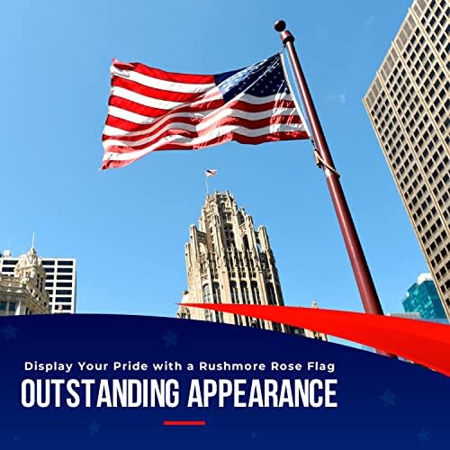 American Flags for Outside 5X8 American Flag 100% Made in USA -Heavy Duty Flags Outdoor with Embroidered Stars and Sewn Stripes 5x8 US Flag for High Wind- All Weather Flags