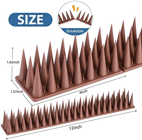 Bird Spikes, 30 Pack Bird Squirrel Raccoon Pigeon Cat Animal Deterrent Spikes for Outside Anti Bird Defender Spikes Outdoor to Keep Birds Away