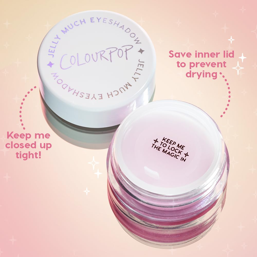 ColourPop Jelly Much Gel Eyeshadow - Glitter Eyeshadow with a Water-Based Gel Formula - Provides Intense Color Payoff with Minimized Creasing & Fading - Hallucinogenius (0.23 oz)