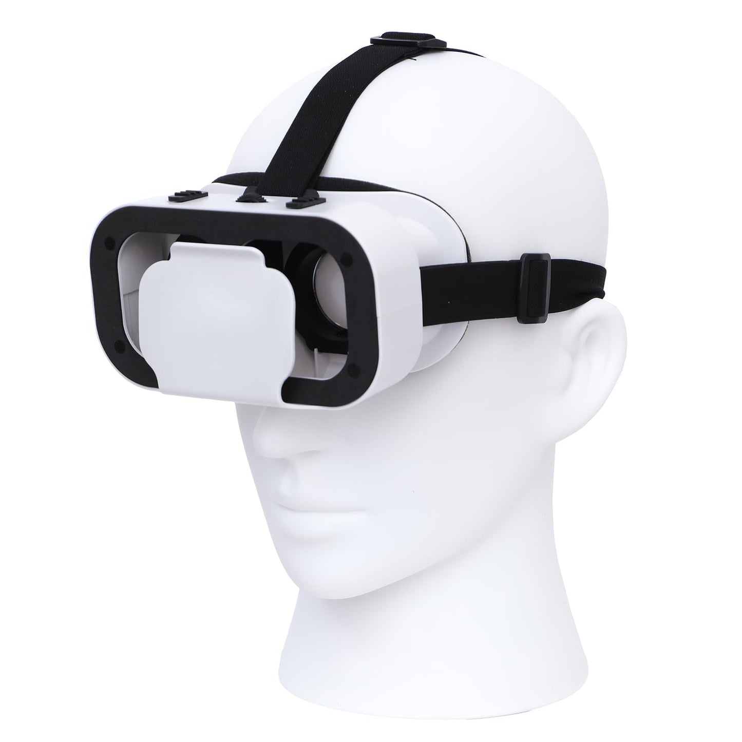 AMLUCKS Male Mannequin Head Professional PVC Manikin Head for Display Wigs Hats Headphone Mask Sunglasses Scarf Jewelry Display Stand (Matte White)