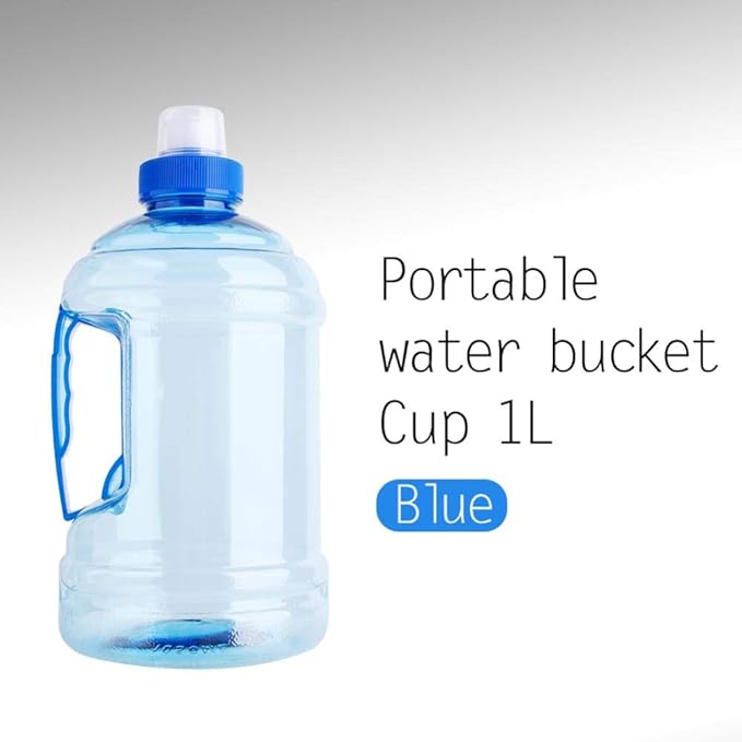 FILFEEL 1L Large Bottle BPA Plastic Kettle Drinking Container with Handle for Outdoor Training Party Fitness Gym Sports