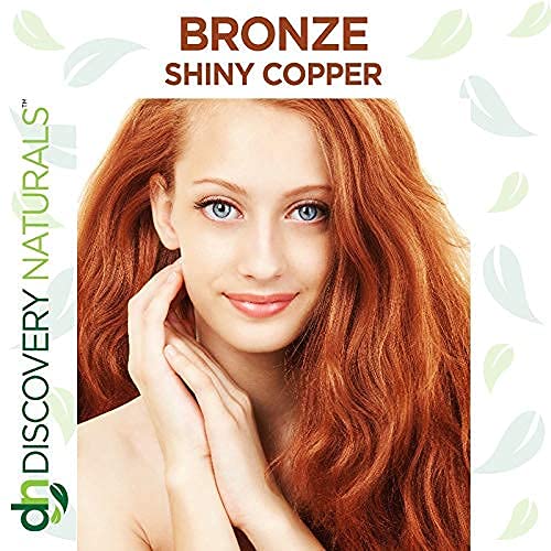 Red Henna Hair Color For All Kit | 100% All Natural Hair Dye & Beard Dye Powder (Bronze Shiny Copper) Organic, Herbal & Vegan Chemical & Cruelty Free Permanent Gray Coverage & Tinting