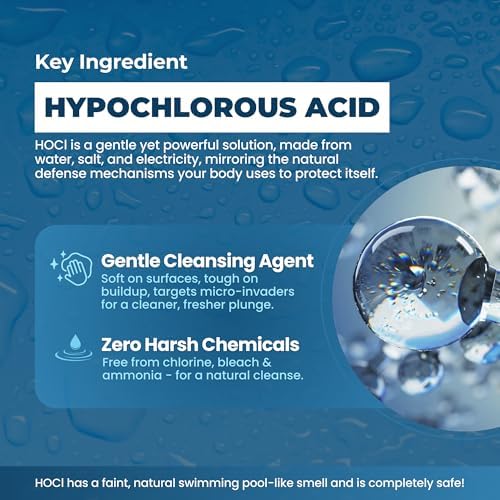 3in1 Natural Cold Plunge Water Treatment - Cleaner, Clarifier & Water Stabilizer for Cold Plunge - No Harsh Chemicals - Keeps Ice Bath Water Clean & Odor-Free - Made in USA (8 Week Supply, 32oz)