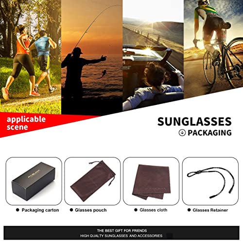 FAGUMA Sports Polarized Sunglasses For Men Cycling Driving Fishing 100% UV Protection