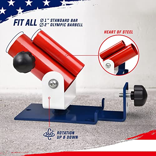 Yes4All Landmine Attachment for Barbell, Adjustable T Bar Row Attachment, Heavy Duty 360-Degree Swivel (Black)
