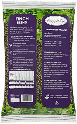 Finch Blend Bird Food, Mix of Sunflower Hearts/Kernels and Nyjer Seed, 10 Pounds- 5 Pounds Combo Pack of 2 | No Grow Seed for Wild Birds