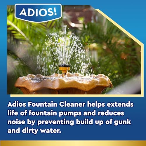 Fountain Cleaner and Clarifier for Outdoor and Indoor Fountains – Safe for Plastic, Metal, Glass and Stone (16oz)