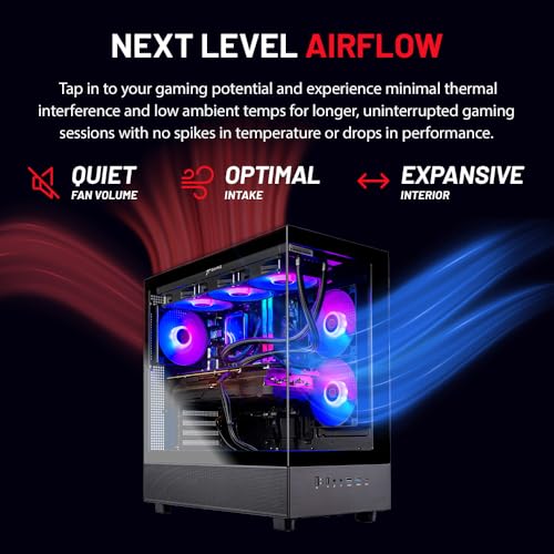 Skytech Gaming Azure 3 Desktop PC, Ryzen 7 9700X 3.8 GHz (5.5GHz), NVIDIA RTX 4060 8GB, 2TB NVMe SSD, 32GB DDR5 RAM 6000 RGB, 650W Gold PSU, 360mm ARGB AIO, Wi-Fi, Win 11