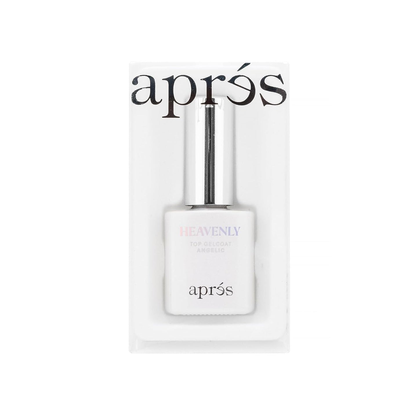 Apres Heavenly Top Gelcoat, 15 ml Non-Wipe Nail Gel Polish Top Coat, Shimmery Long Lasting Topcoat (Angelic, 15 ml)