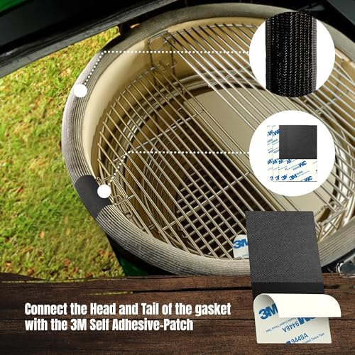Big Green Egg Gasket Replacement Large/XL/XXL - 16 FT Wire Mesh Gasket - Fiberglass BGE Gasket - Compatible with Big Green Egg - Accessories & Parts for Grill by Smoker Chef