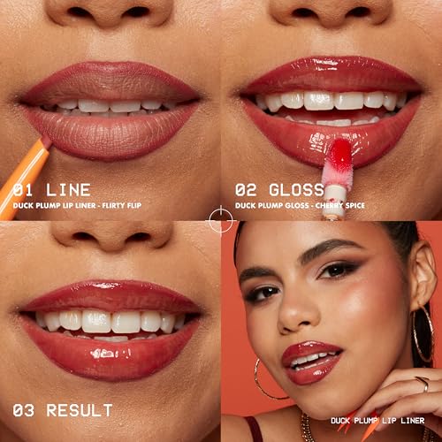 NYX PROFESSIONAL MAKEUP Duck Plump Plumping Lip Liner, Matte Pencil With Up To 10HR Wear, Subtle Touch (Deep Nude Lip Liner)