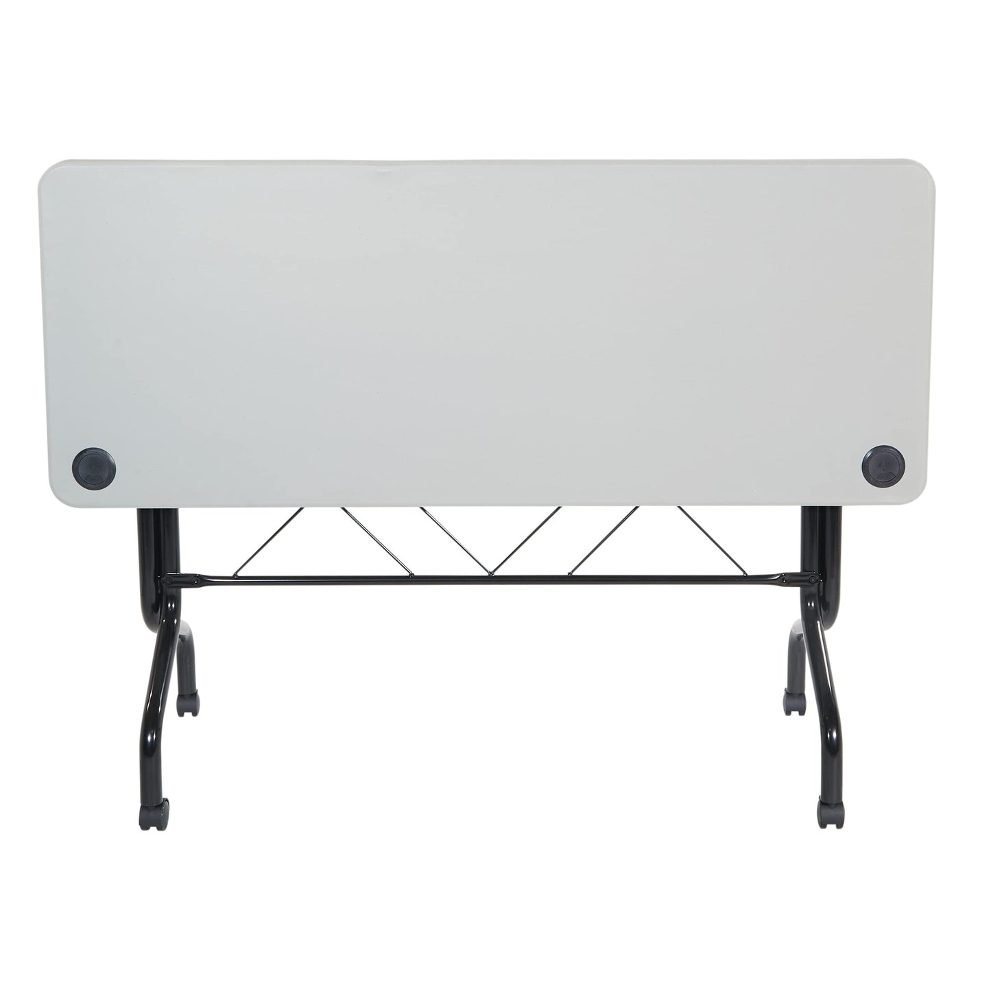 Office Star Resin Multipurpose Flip Training Table with Locking Casters for Home and Office, 5 Feet