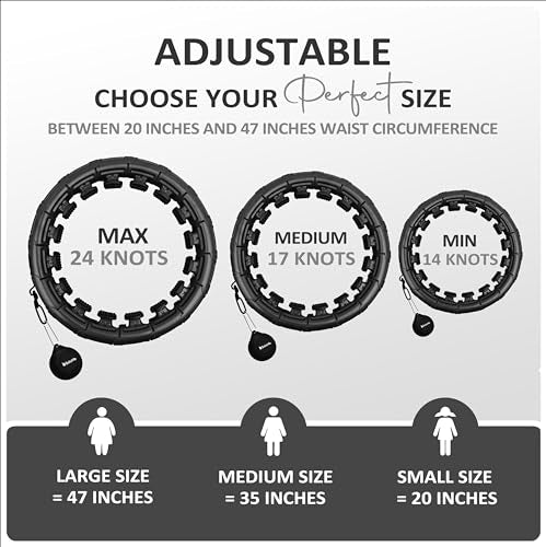 Experience Fitness Excellence with Our Infinity Hoop Plus Size – Weighted Hula Hoop for Weight Loss – Hula Hoop Exercise Ring with ABS and Quality Wheels – for All The Sizes and Levels