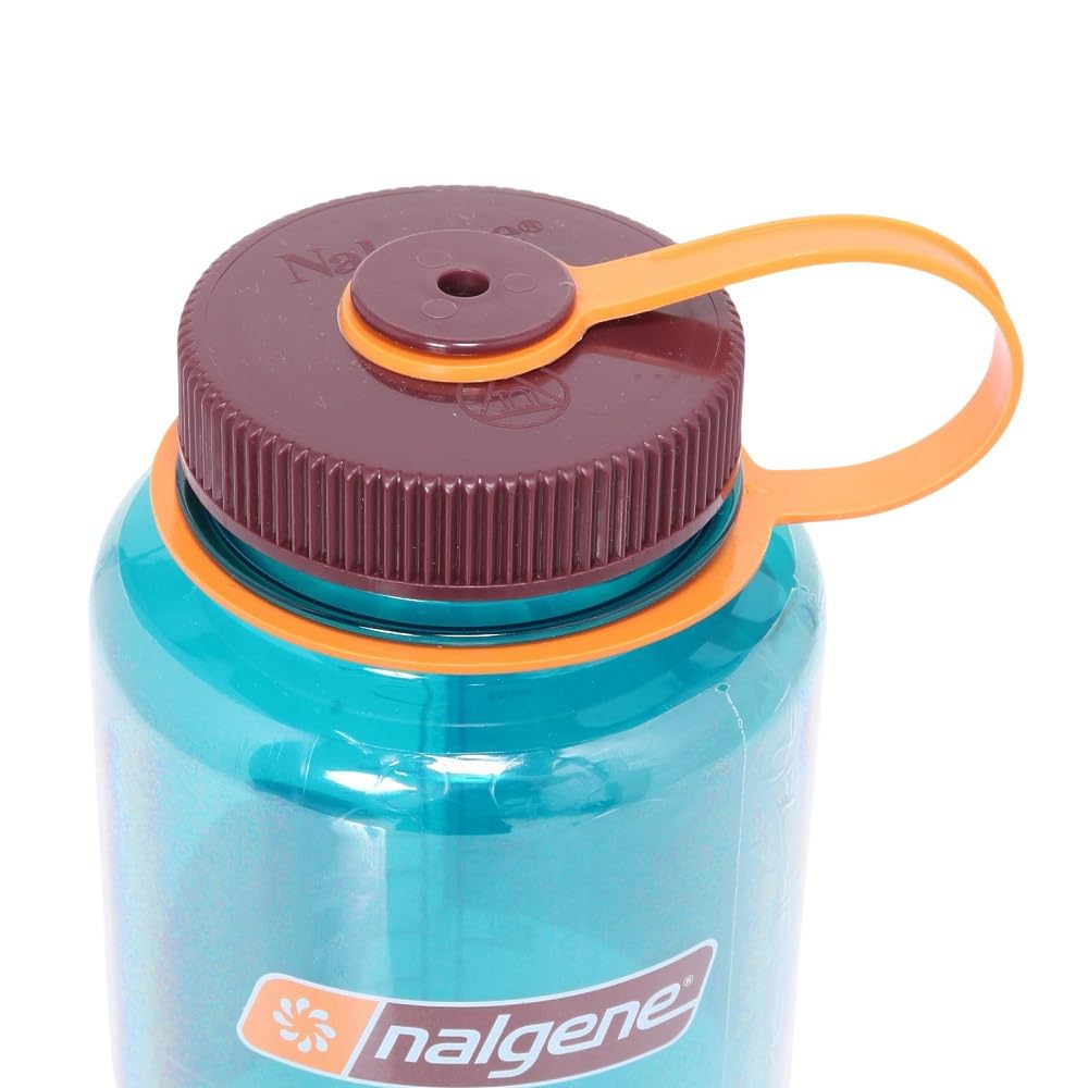 Nalgene Sustain Tritan BPA-Free Water Bottle Made with Material Derived From 50% Plastic Waste, 32 OZ, Wide Mouth, Teal