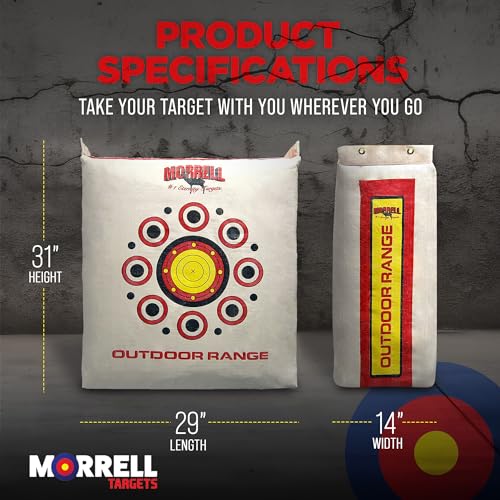 Morrell Weatherproof Range Archery Bag Target Replacement Field Point Cover with 2 Shooting Sides and Over 50 Shooting Spots, White