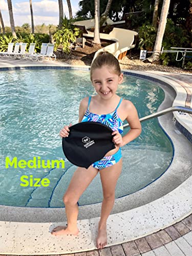 Sargoby Fitness Kids Swim Cap for Braids and Dreadlocks Including Long Hair Locs Extra Large Swim Cap for Kids Children Swim Cap for Braids Child's Dreads Swim Cap Kids Shower Cap (Small, Black)