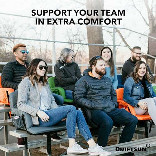 Driftsun 2 Pack Stadium Seats with Back Support, Deluxe Bleacher Chairs with Back Support, Padded Stadium Seats with Backs, Waterproof Stadium Chair