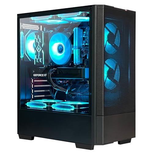 ZYNEEX Gaming Desktop PC - Intel Core i5-14400F GeForce RTX 5060 8GB, 32GB DDR4 RAM,1TB NVMe SSD,ARGB Cooling, Prebuilt Gaming Computer