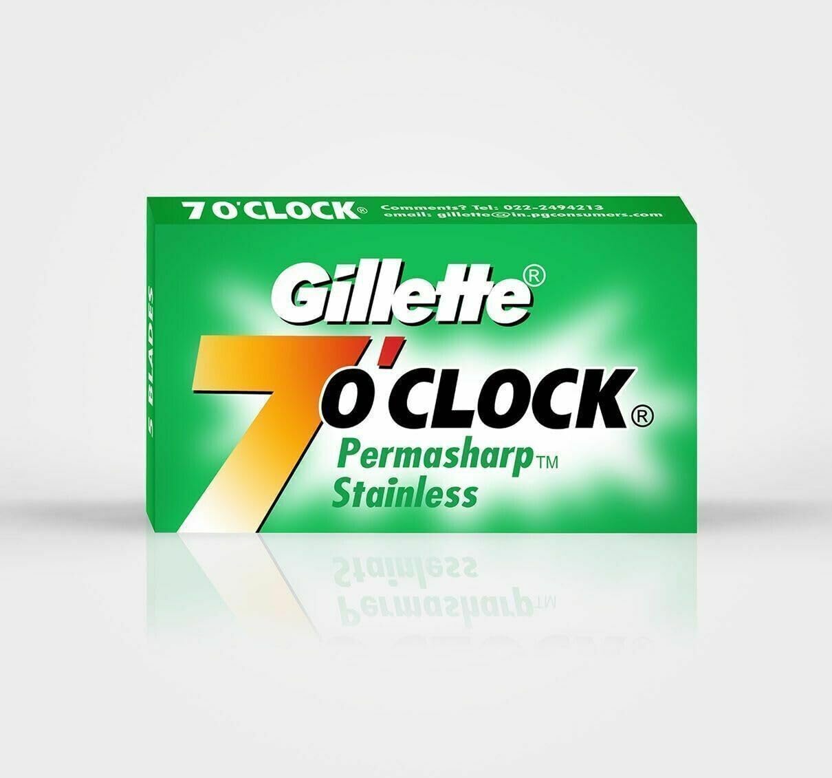 100 Gillette 7 o' Clock Permasharp Double Edge Razor Blades