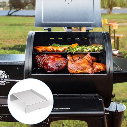 Stainless Steel Grill Heat Baffle Diffuser Replacement for Pit Boss 700 820 850 1000 1150 1250 1300 1600 Series Pellet Smoker Grill Accessories etc.,Modified Flame Tamer for Pit Boss Heat Deflector