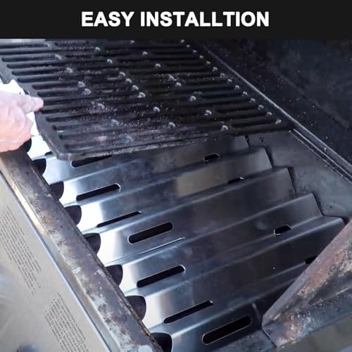 Repair kit for Vermont Castings CF9030 VM400XBP VM450 VM450SSP VM600 CF9055 CF9085 VCS5005, Jenn-Air JA461 JA580 JA461P Grill Parts, Stainless Steel Grill Burner Tube and Heat Plate Tent Shield