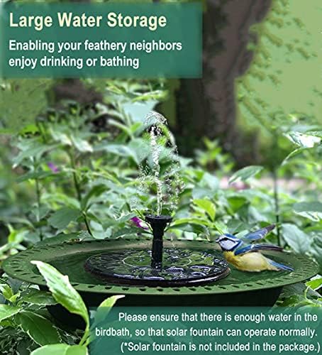 Garbuildman 28-inch Lightweight Birdbaths Antique Decoration Detachable Birdfeeder & Bird Bath for Outdoor Garden, Oblong Dark Green