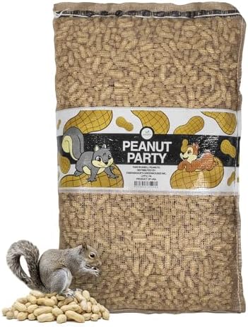 Peanut Party Unprocessed, Raw in-Shell Peanuts Wildlife Animal Food, 25lb - Rich in Protein, Healthy Fats, and Essential Nutrients for Birds, Squirrels and Waterfowl