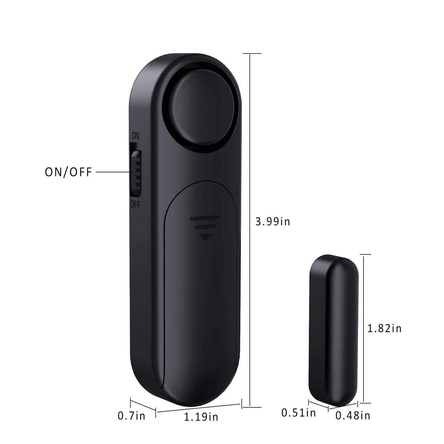 AKOYU Window and Door Alarm When Opened (2 Pack) for Kids Safety/Home Security, Wireless Opening Sensor Alarms for Sliding Glass Door, 120dB Burglar Alert, Ideal for Business,Garage,Apartment, Black