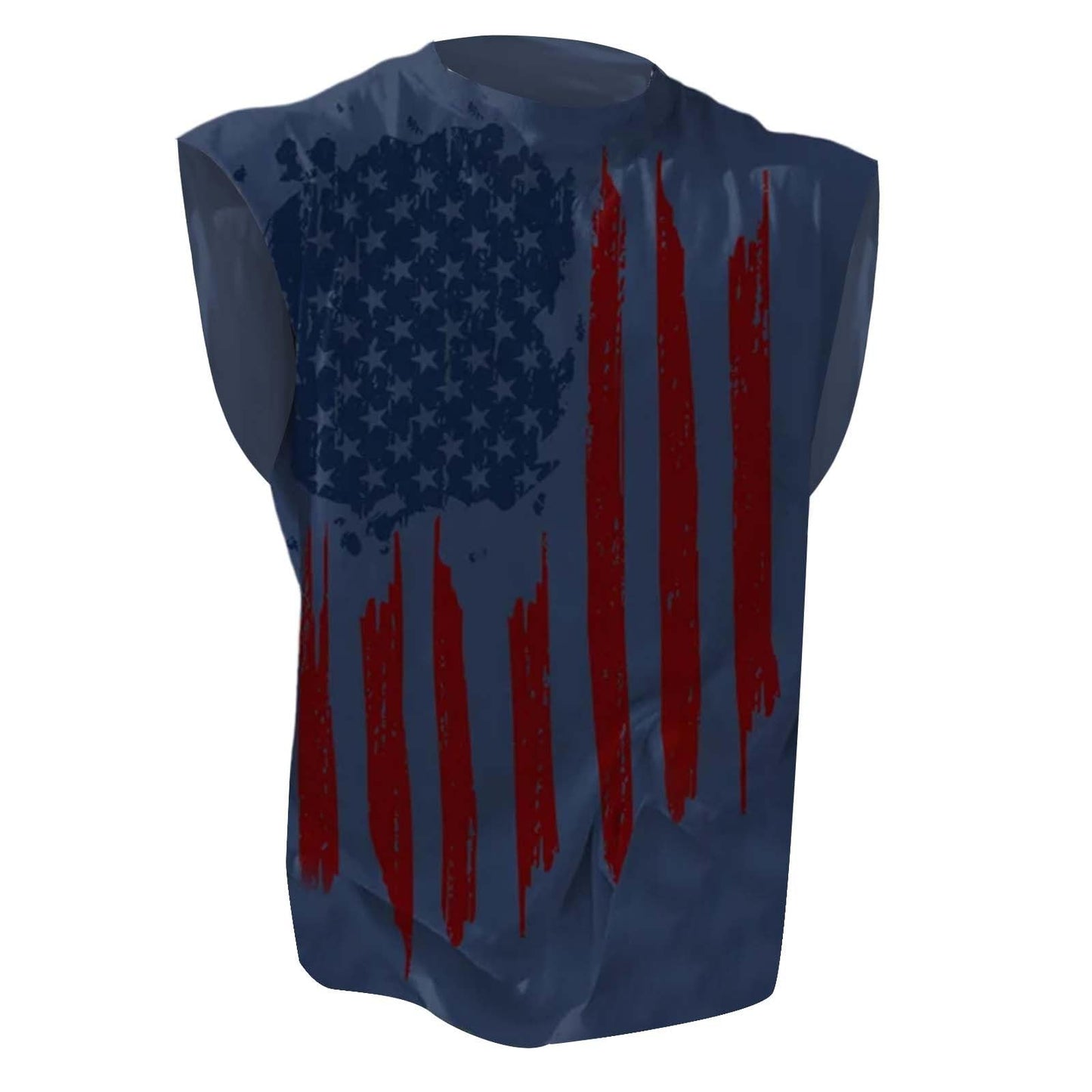 Generic American Flag Tank Top Mens 4th of July Shirt Patriotic USA Sleeveless Graphic Muscle Shirts Summer Workout Gym Funny Tanks Fourth of July Memorial Day Big and Tall T-Shirt Navy M