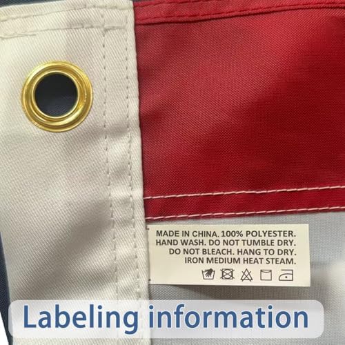 American Flag 3x5 FT Sleeve Banner Style(without Grommets), US Flag fo Outside Outdoor, Embroidered Stars, Sewn Stripes, American Flag Outdoor Heavy Duty
