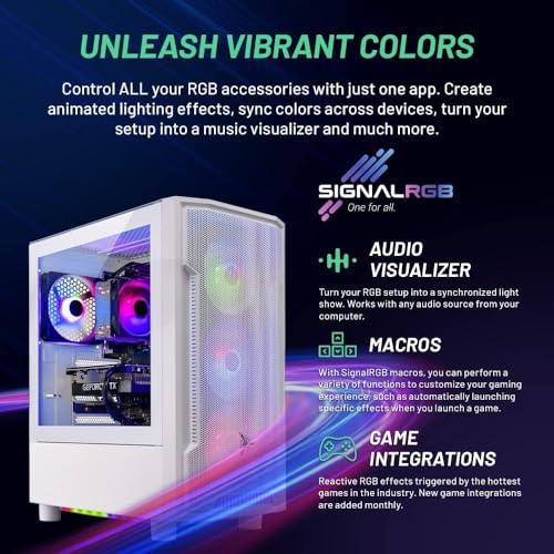 Skytech Gaming Archangel Desktop PC, Intel i5 14400F 2.5 GHz (4.7GHz), NVIDIA RTX 4060 8GB, 2TB NVMe SSD, 32GB DDR5 RAM 5600 RGB, 650W Gold PSU, Wi-Fi, Win 11