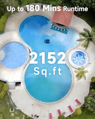 (2025 New) WYBOT C2 Cordless Robotic Pool Cleaner, Pool Vacuum for Inground Pools up to 2512 Sq.ft, Wall-Climbing & Waterline Cleaning wtih Dual Filter, Triple-Motors, Lasts 180 Mins Runtime