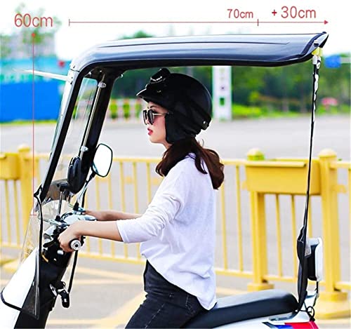 Electric Motorcycle Umbrella Cover with Sunshade, Rain Waterproof, Windshield Visor - Fully Enclosed Universal Canopy for Scooter and Battery Car