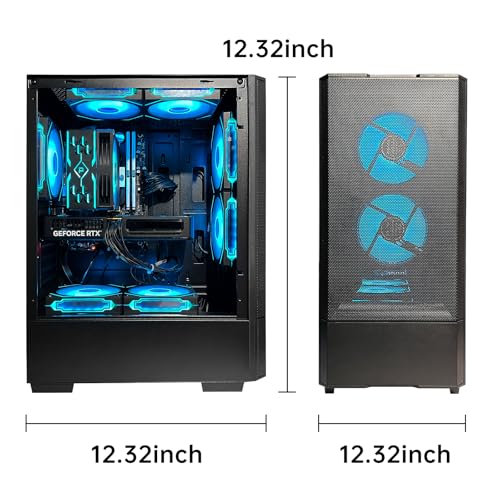 ZYNEEX Gaming Desktop PC - Intel Core i5-14400F GeForce RTX 5060 8GB, 32GB DDR4 RAM,1TB NVMe SSD,ARGB Cooling, Prebuilt Gaming Computer