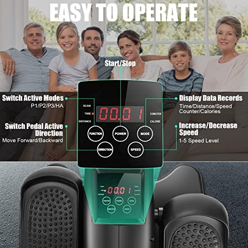 ANCHEER Under Desk Elliptical, Electric Ellipse Leg Exerciser While Sitting for Seniors Adults, Quiet Portable Motorized Seated Foot Pedal Exerciser with Remote Control for Home Office Use