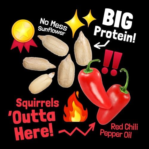 Hearts on Fire Hot Bird Seed – 10 lb. 100% Hulled Sunflower Hearts with Chili Pepper Oil – No Waste Bird Seed for Outside Feeders