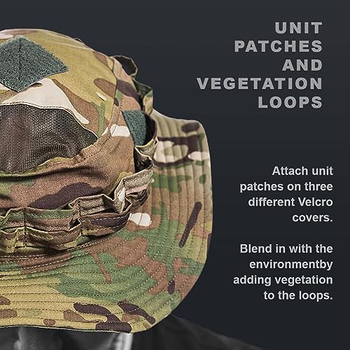 UF Pro Striker Gen 2 Boonie Hat - Military Tactical Brim Hat, Sun Cap for Men Hunting Fishing Outdoor Camping, Brown Grey Small
