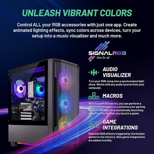 Skytech Shadow Gaming PC Desktop, Ryzen 7 7700 3.8 GHz (5.3GHz Turbo Boost), NVIDIA RTX 4060 8GB GDDR6, 1TB SSD, 16GB DDR5 RAM 5200, 650W Gold PSU, Wi-Fi, Win 11 Home